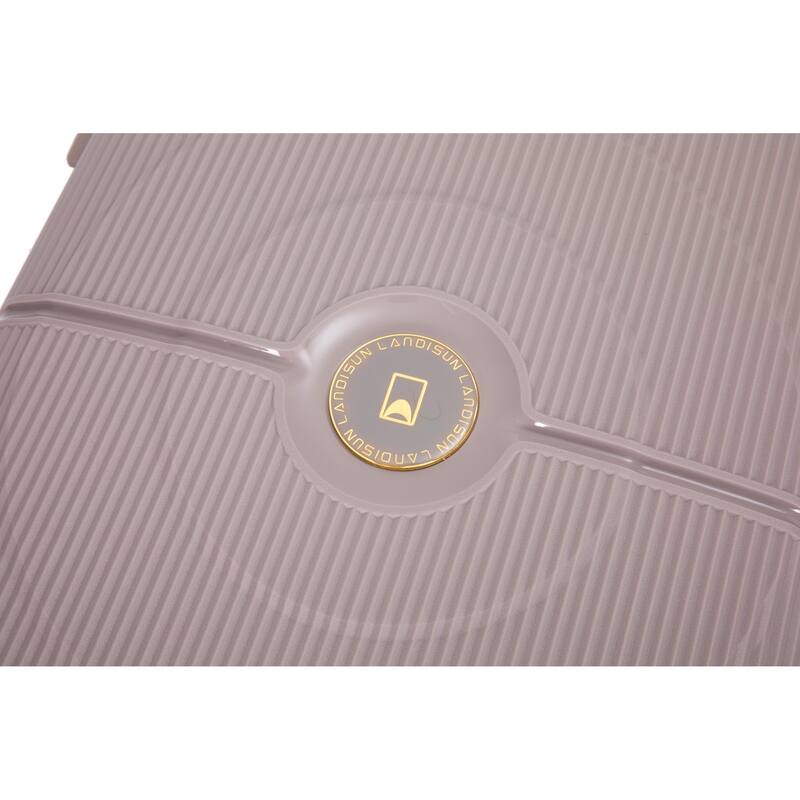 3-Piece, Luggage Sets, Hard-Shell Luggage with 2 Swivel Wheels and TSA Lock, for Boarding Travel, Greige