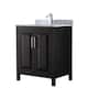 Option Dark Espresso / White Carrara Marble Top /