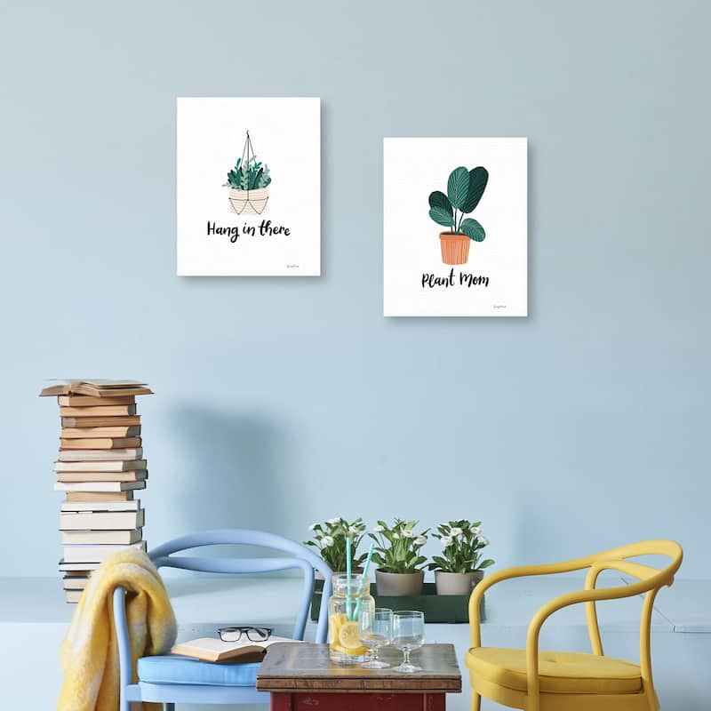Hang in There, Plant Mom by Becky Thorns Canvas Art Prints