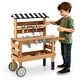 preview thumbnail 1 of 8, Gymax 2-in-1 Wooden Kids Cart & Tool Bench Play Workbench w/Realistic Brown