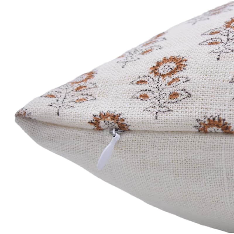 Fabdivine Linen Bohemian Block print pillow Cover