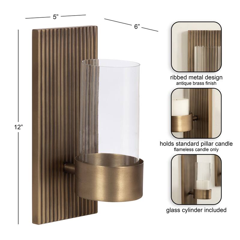 Kate and Laurel Rooks Metal Wall Sconce