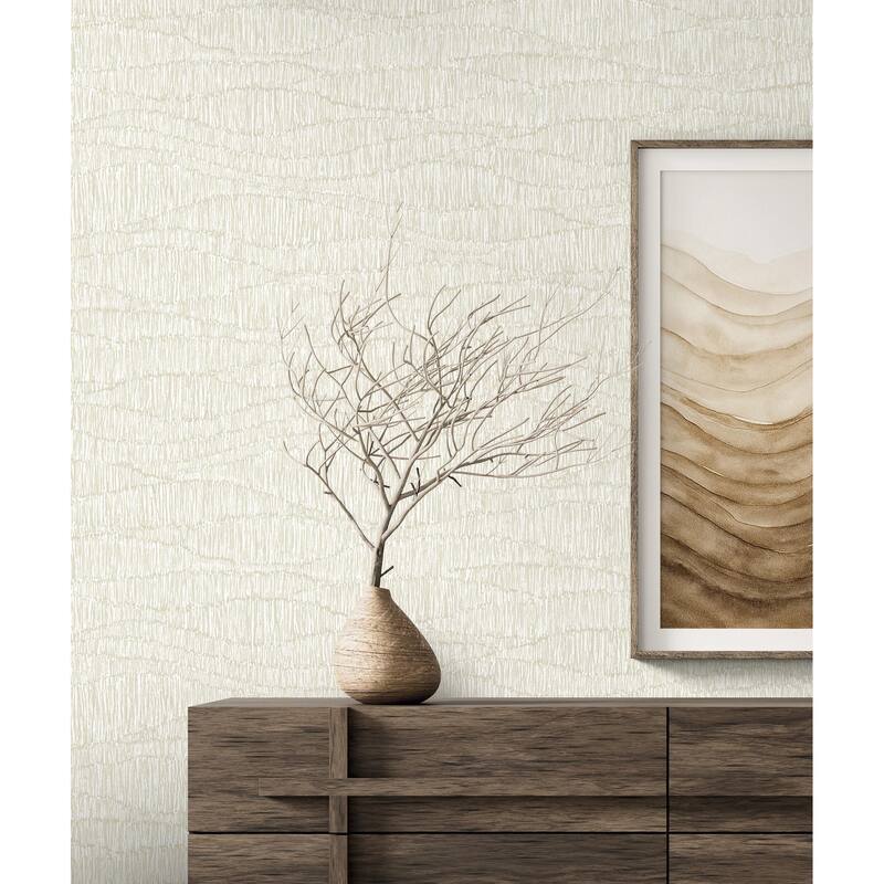 Seabrook Designs Tatiana Waves Non-Woven Unpasted Wallpaper