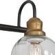preview thumbnail 34 of 32, Olia Modern Black Gold 3/4/5-Light Bathroom Vanity Light Globe Glass Wall Sconce