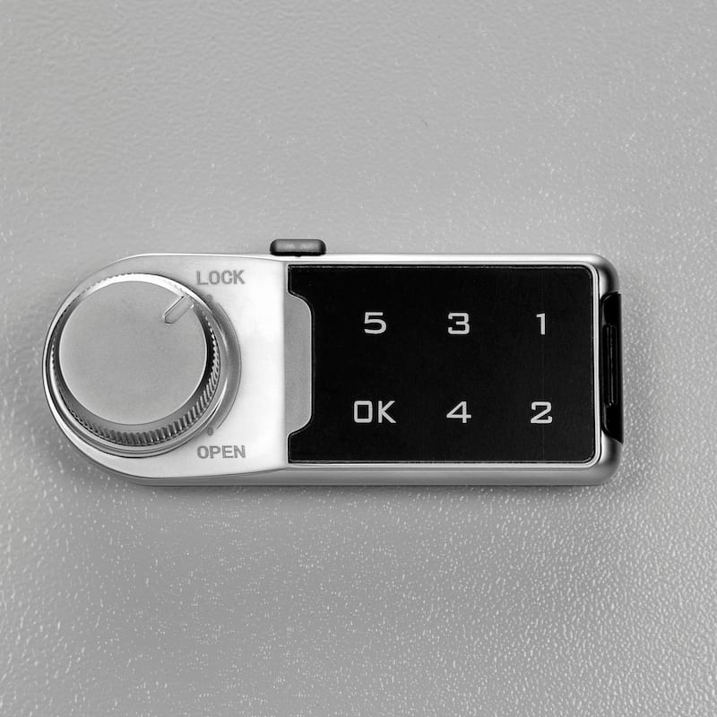 400-Adjustable Key Lock Box With Digital Lock Grey