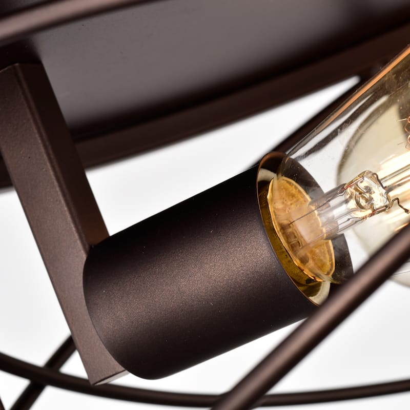 2-light Oil Rubbed Bronze Flush Mount