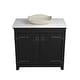 preview thumbnail 59 of 61, Lido 36" Freestanding Single Bathroom Vanity Set No Faucet Hole - Anvil/Beachcomber