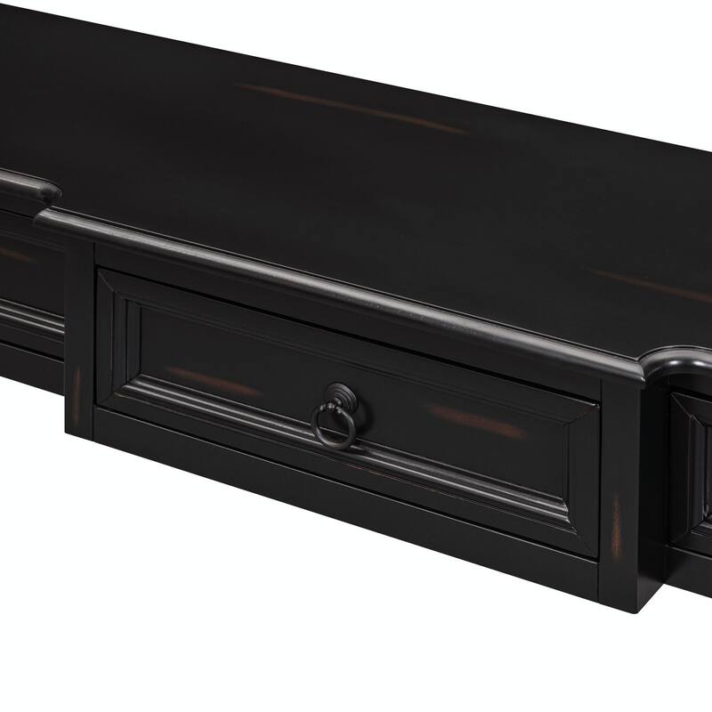 52'' Width Console Table with Drawers and Long Shelf for Entryway