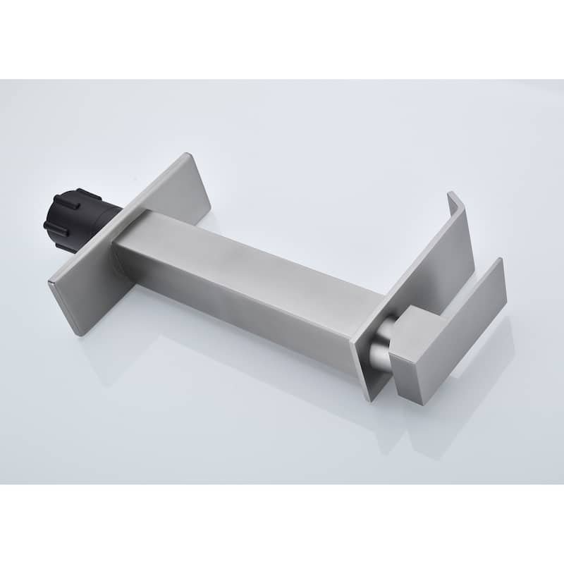 Waterfall Bathroom Sink Single Handle Faucet with Pop Up Drain, No Overflow, Corrosion and Rust Resistant