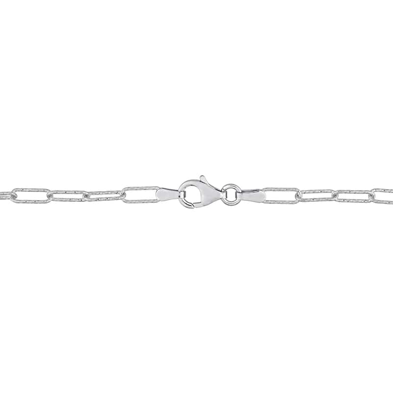 Miadora Sterling Silver Paperclip Necklace