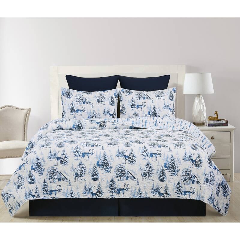 Frasier Cotton Quilt Set - Reversible and Machine Washable