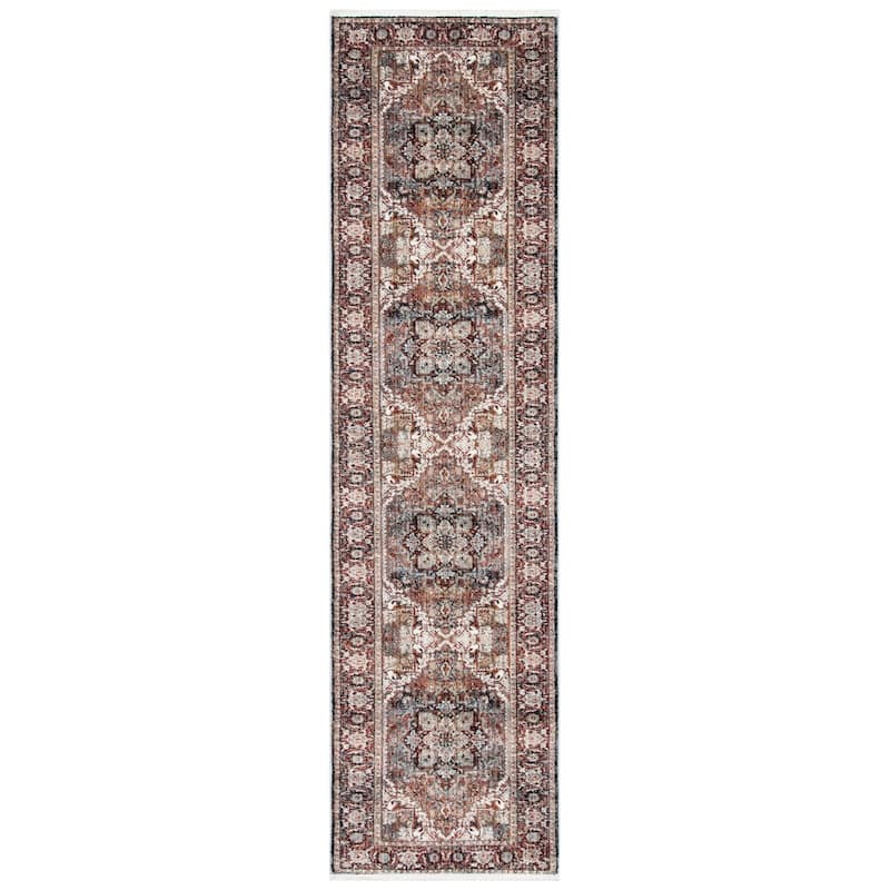 SAFAVIEH Herat Jeanna Traditional Rug - 3' x 10' Runner - Red/Ivory
