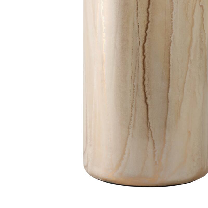 Glass Decorative Vase Glam Accent with Stone Details Modern Style