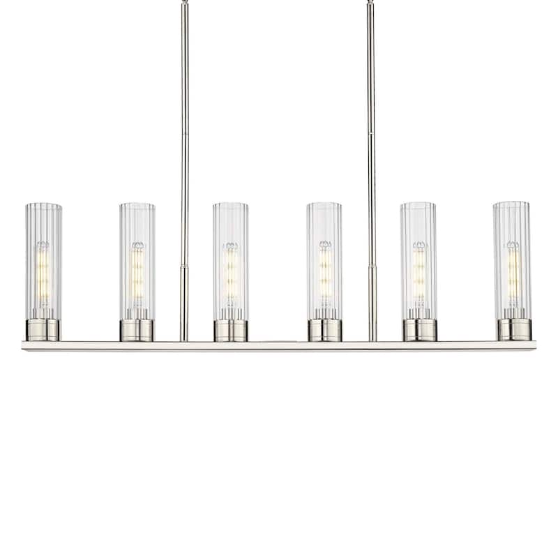 Innovations Lighting 429-6I-11-45 Empire Linear Empire 6 Light 45" - Polished Nickel / Clear