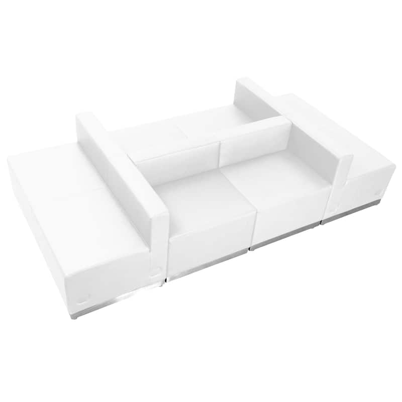 6 PC LeatherSoft Modular Reception Configuration w/Taut Back &Seat