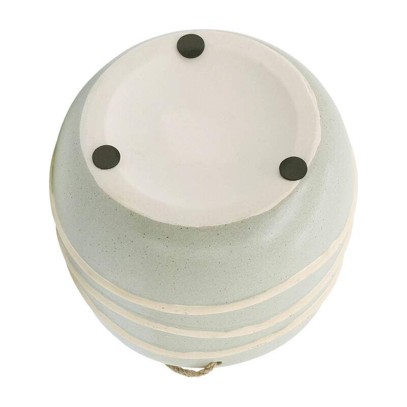 Sagebrook Home Neutral Textured Ceramic Hanging Planter