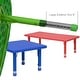 preview thumbnail 7 of 41, 35"Wx65"L Half-Moon Plastic Adjustable Activity Table for 8 - 65"D x 35"W x 14.5" - 23.75"H