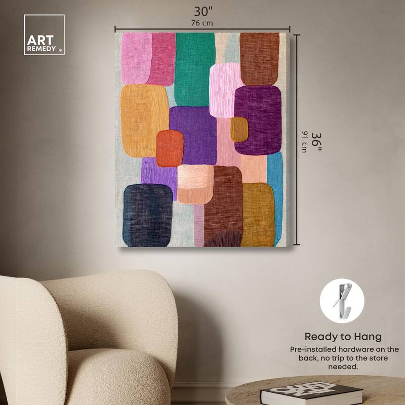 Color Block Cadence I Canvas by Art Remedy, Gallery Wrapped