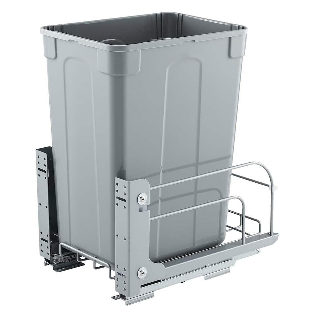 35QT Soft Close Pullout Trash Bin Under Cabinet Waste Container for Kitchen - 35-QT