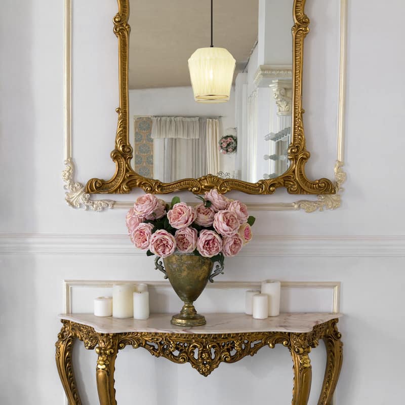 River of Goods Gold Metal and Yellow Glass Dome Shade 67.75-Inch Pendant Light - 6.75" x 6.75" x 8.75/67.75"