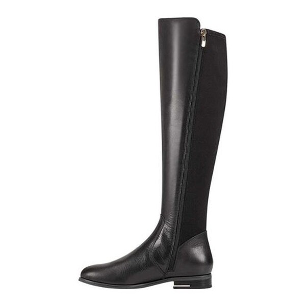 nine west black leather boots