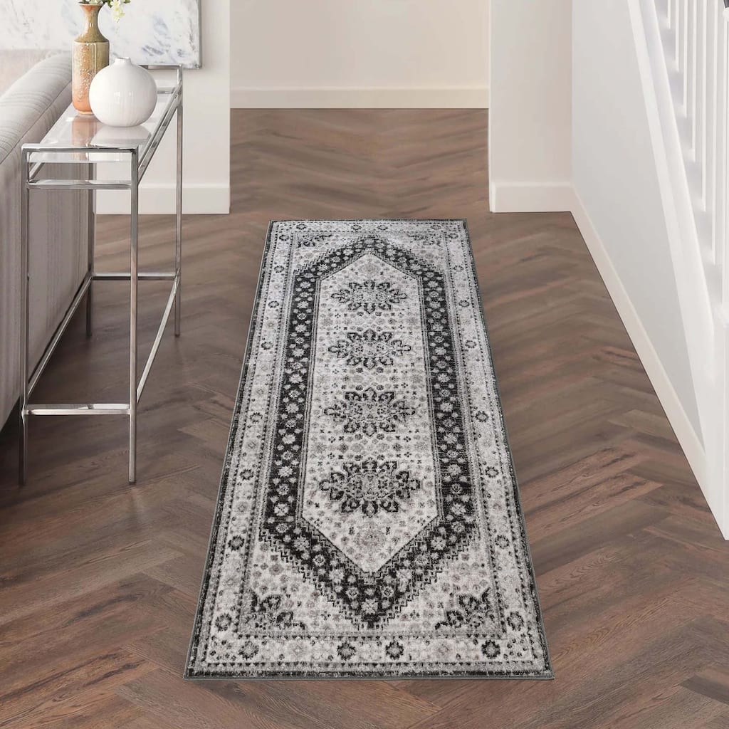 Superior Layland Classic Vintage Medallion Indoor Runner or Area Rug