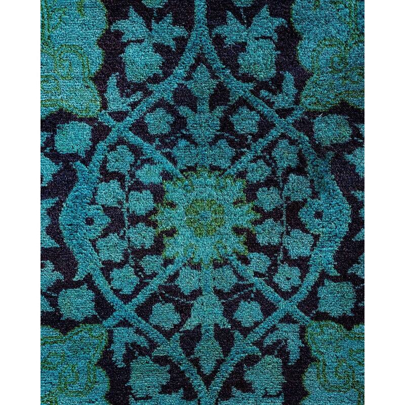 Fine Vibrance One-of-a-Kind Hand-Knotted Area Rug - Blue, 8' 0" x 10' 7" - 8' 0" x 10' 7"