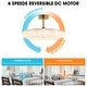 preview thumbnail 8 of 10, 29.6" Farmhouse White Silk Fabric 3-blade Fandelier Bladeless Ceiling Fan with Light and Remote