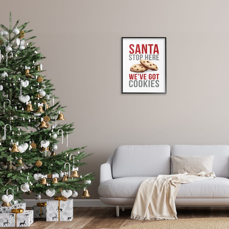 Stupell Santa We Have Cookies Framed Giclee Art Design By Dogwood Portfolio