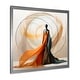 preview thumbnail 2 of 11, Designart "Abstract Contemporary African Dancer I" African American Woman Framed Wall Art Living Room