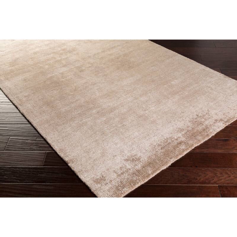 Hand-woven Dan Solid Viscose Area Rug