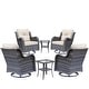 preview thumbnail 32 of 97, Gray Wicker Rattan Outdoor Patio Furniture Set Swivel Chair with Cushion