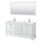 Option White / White Cultured Marble Top / Brushed Gold
