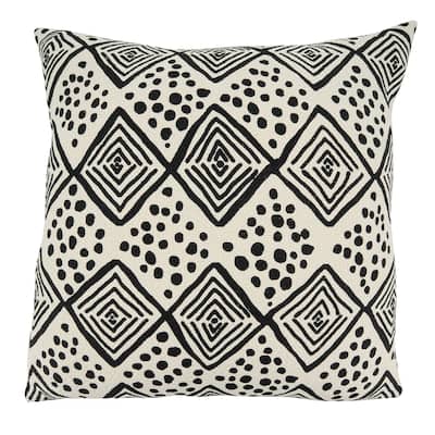 Throw Pillow With Mudcloth Design