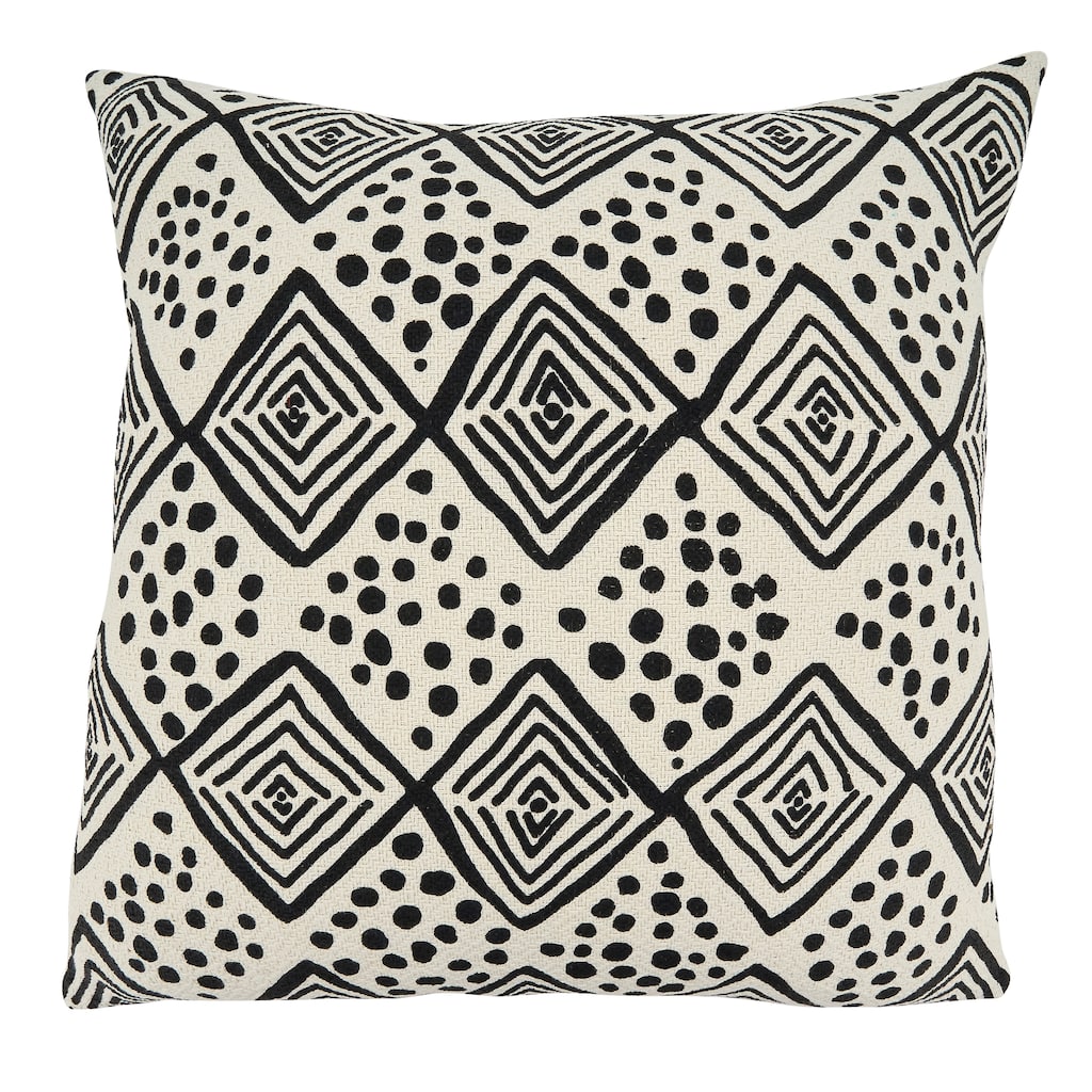 Throw Pillow With Mudcloth Design