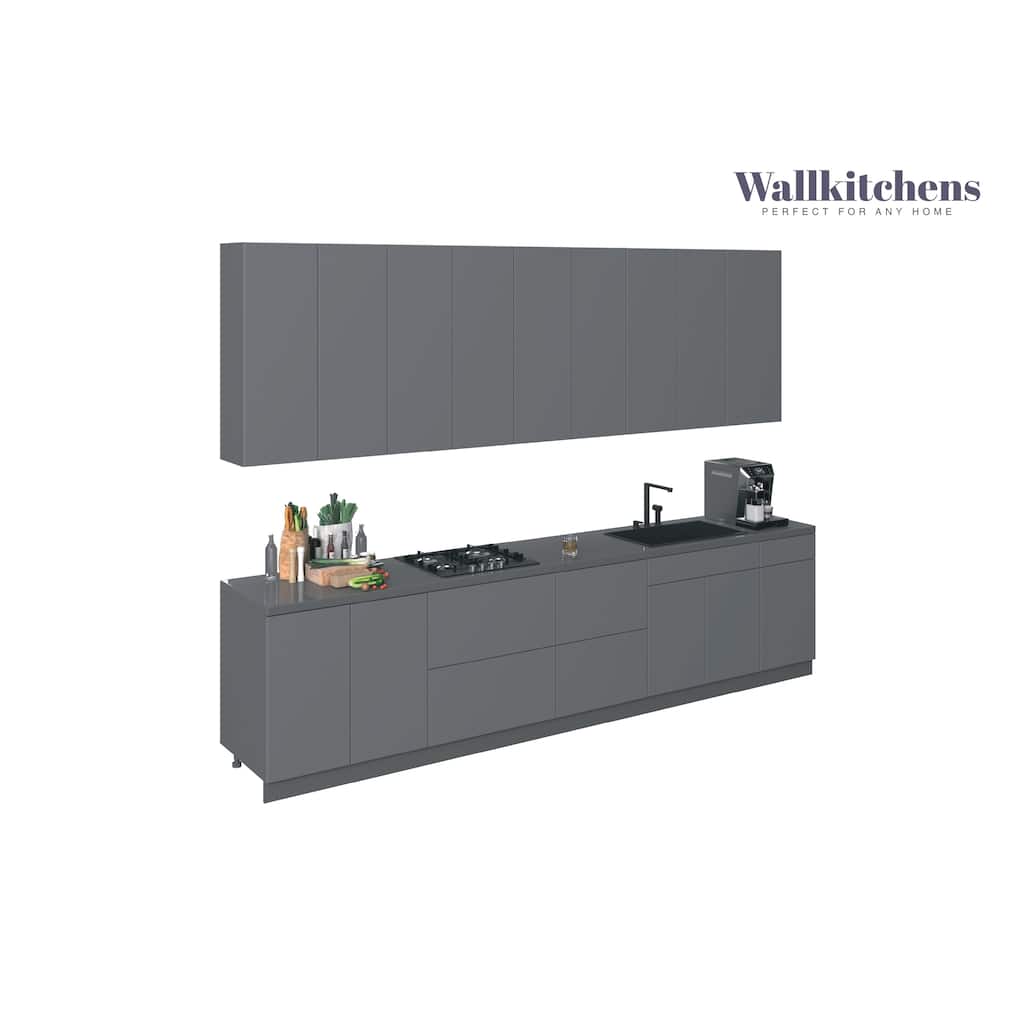 Kitchen Elite Epicure Collection Gray Color Base Size 11Ft Wide - 138x24