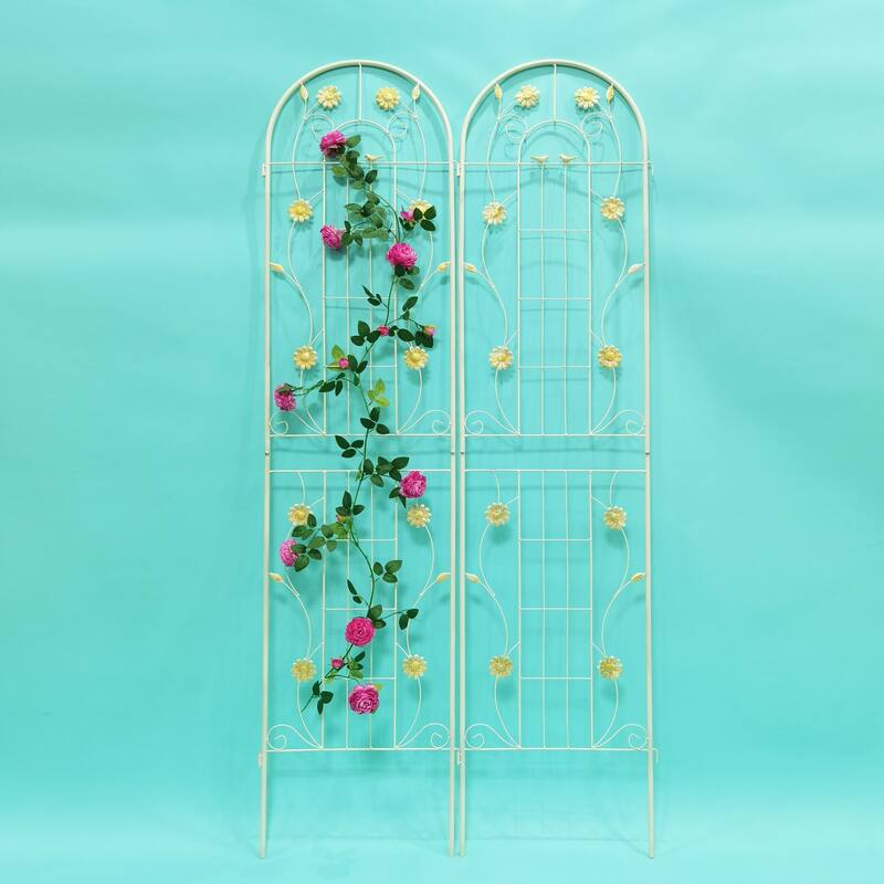 86.7" x 19.7'' Rust-Resistant Climbing Trellis for Garden Flowers and Vines