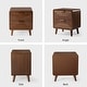 preview thumbnail 34 of 40, COSIEST Modern Brown Nightstand with Drawers