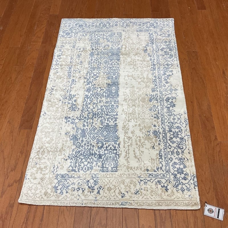 HERAT ORIENTAL Handmade Distressed Silk Rug - 3' x 5'