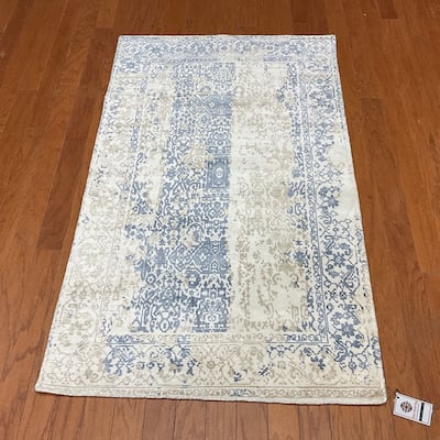 HERAT ORIENTAL Handmade Distressed Silk Rug - 3' x 5'