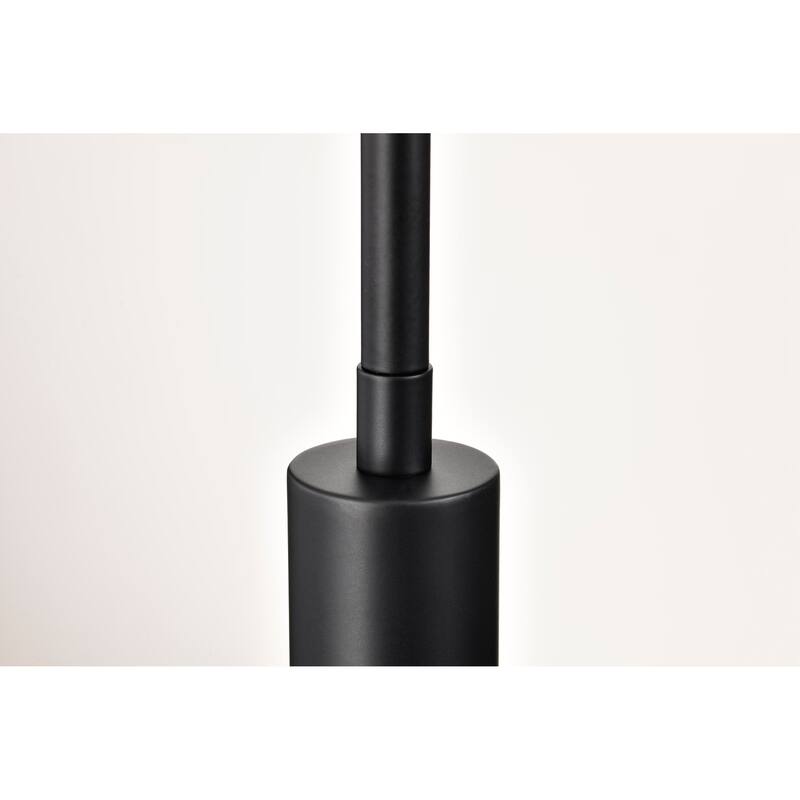 Grayson Large Pendant Matte Black Finish Clear Ribbed Glass - Matte Black