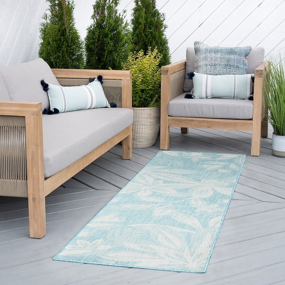 Exo Coastal Floral Indoor/Outdoor Area Rug