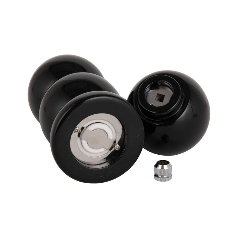Rubberwood Salt and Pepper Mill - 2.0"L x 2.0"W x 7.88"H