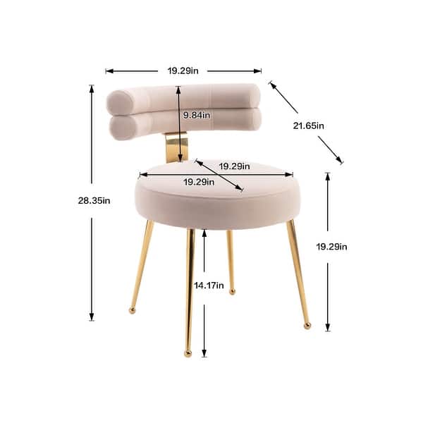 Dining Chairs Set of 2, Velvet Upholstered Side Dining Chair with