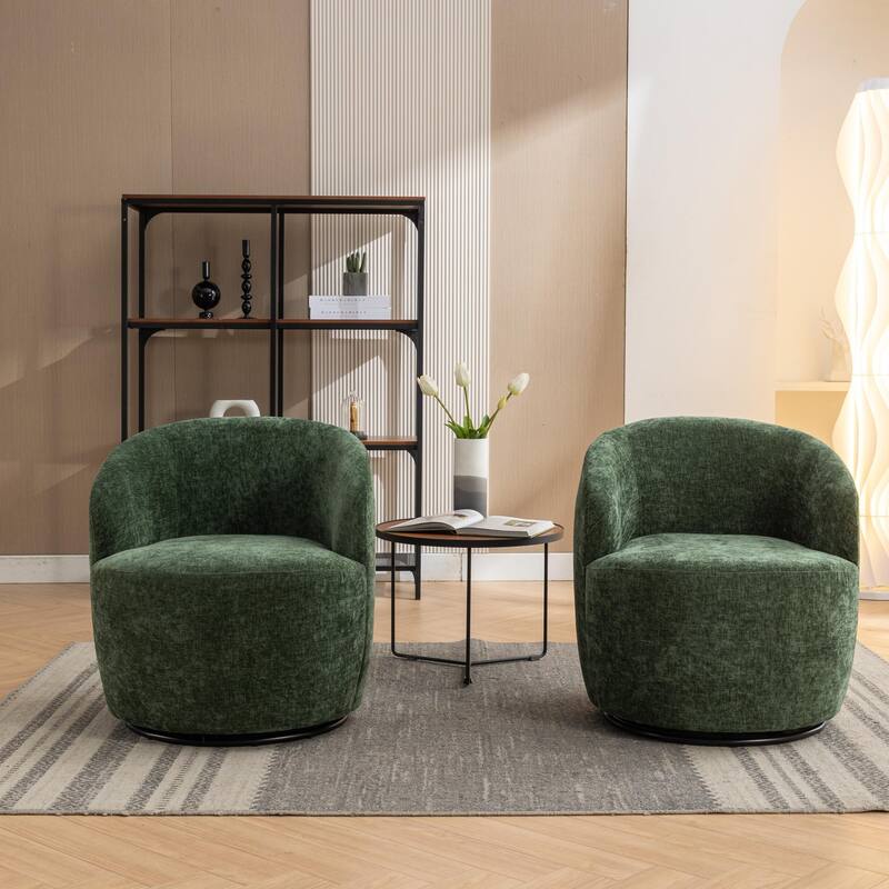 Armchair with black powder coated metal ring
