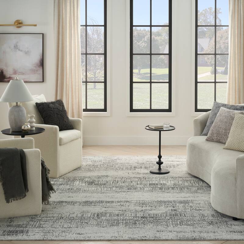 Nourison Harmony Indoor only Ivory Abstract Area Rug