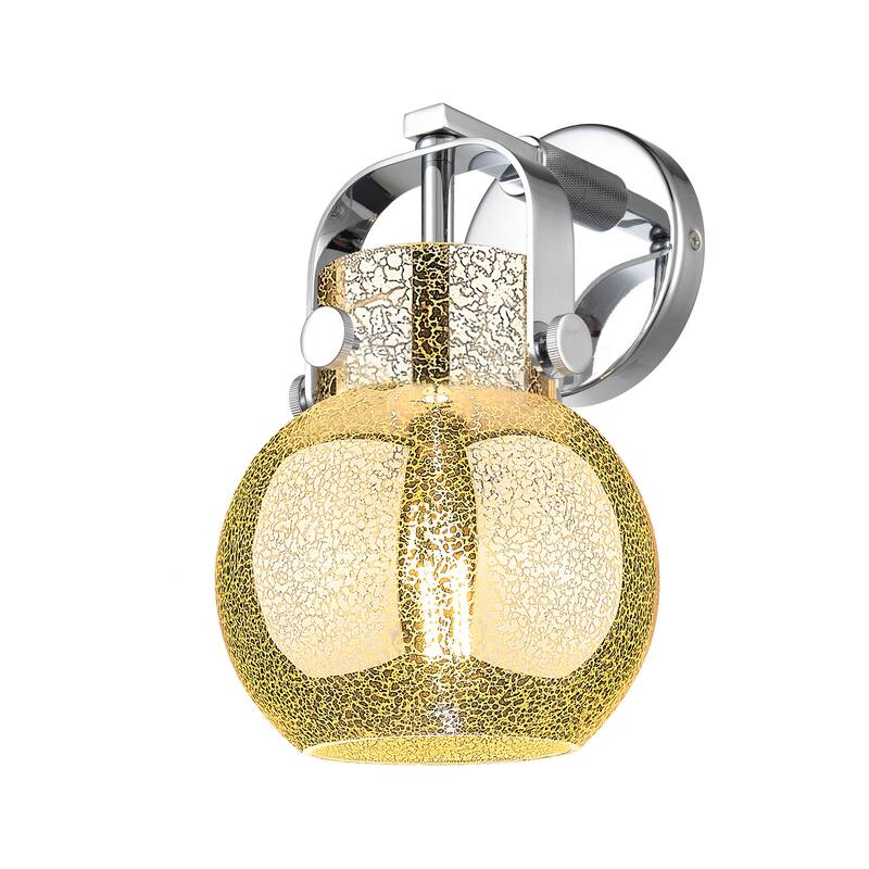 Innovations Lighting Pilaster II Sphere - 1 Light 7" Wall-Mounted Sconce - Mercury Shade