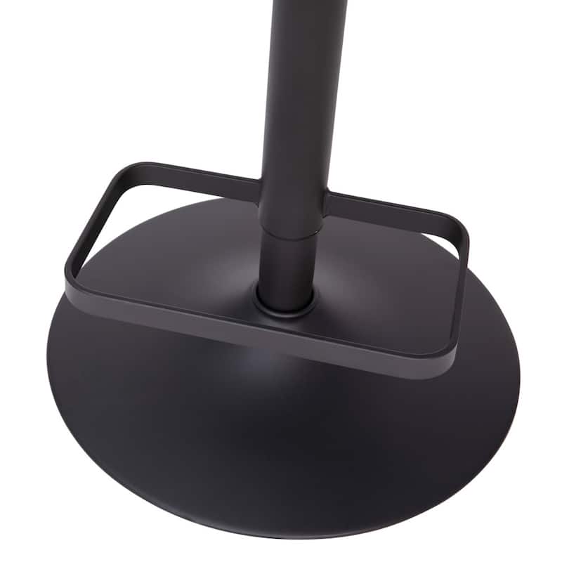 Modern Upholstered Adjustable Height Swivel Barstool with Footrest