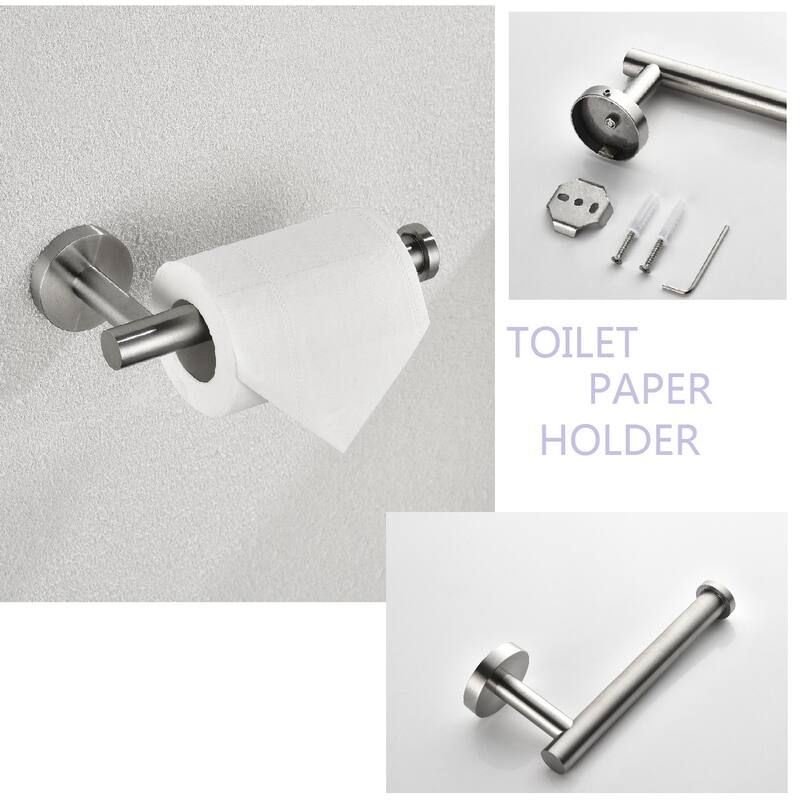 5 Piece Stainless Steel Bathroom Towel Rack Set Wall Mount