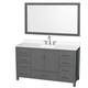 Option Dark Gray / White Quartz Top / Brushed Chrome